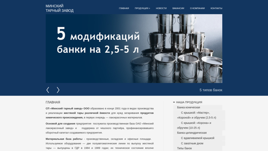 Скриншот сайта