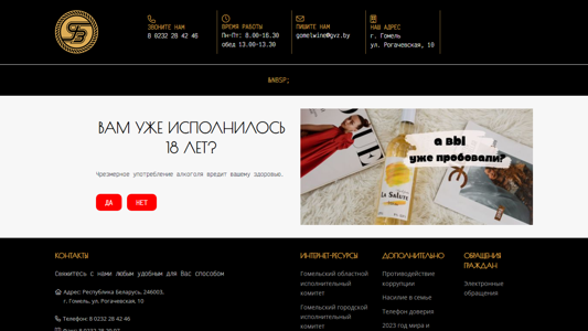 Скриншот сайта
