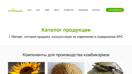 Скриншот сайта