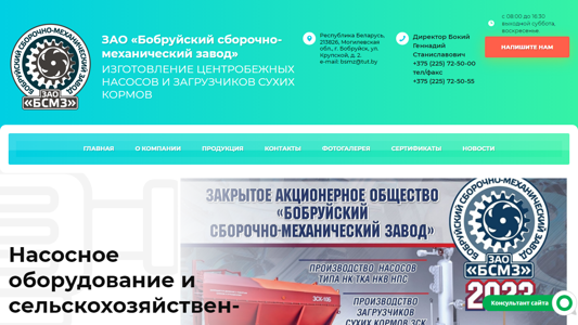 Скриншот сайта