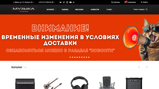 Скриншот сайта