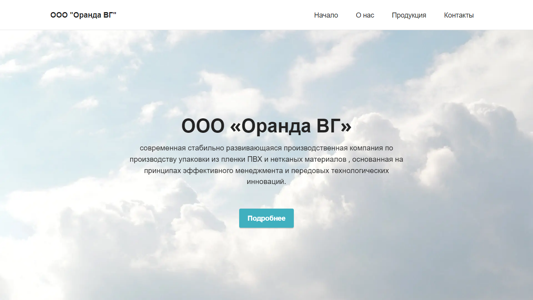 Скриншот сайта