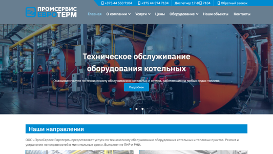 Скриншот сайта