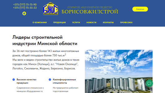 Скриншот сайта