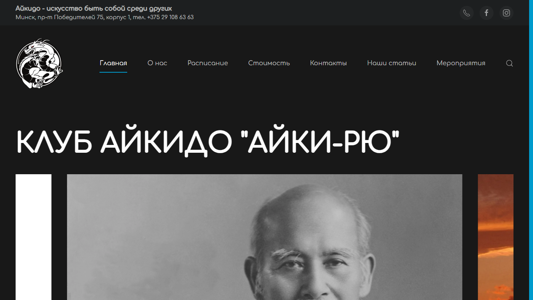 Скриншот сайта
