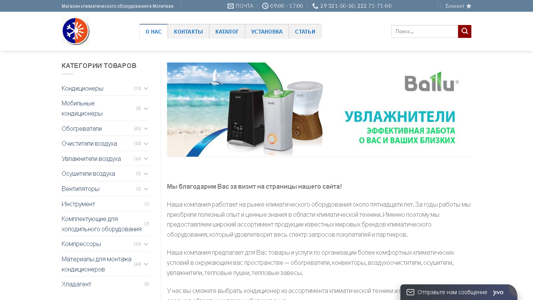 Скриншот сайта