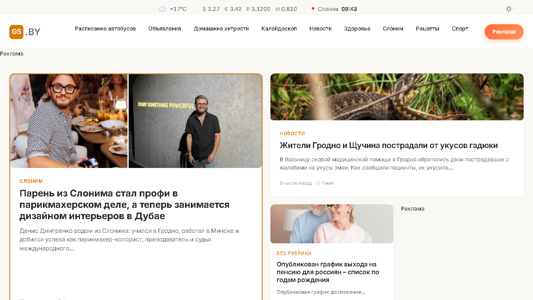 Скриншот сайта
